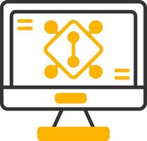 API Gateway Entry Point Icon Line Two Color vector