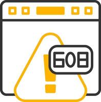 Error 608 Data PipeGlyph Error Line Two Color vector