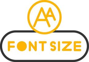 Adjust Font Size Button Line Two Color vector