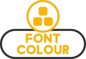 Change Font Color Button Line Two Color vector