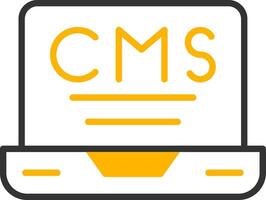 Headless CMS Backend Icon Line Two Color vector