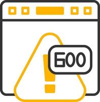 Error 600 Custom App Timeout Line Two Color vector