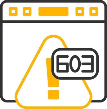 error 603 Licencia servidor abajo línea dos color vector