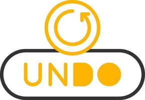 Undo Action Button Line Two Color vector