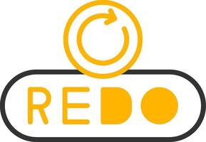 Redo Action Button Line Two Color vector