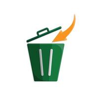 trash icon. throw away trash. recycling symbol. sustainability. reuse web icon, eco-friendly, used goods, green energy, sampah vector