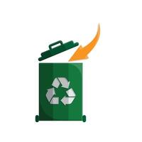trash icon. throw away trash. recycling symbol. sustainability. reuse web icon, eco-friendly, used goods, green energy eco vector