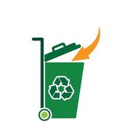 trash icon. throw away trash. recycling symbol. sustainability. reuse web icon, eco-friendly, used energy vector