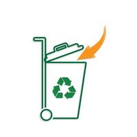 trash icon. throw away trash. recycling symbol. sustainability. reuse web icon, eco-friendly vector