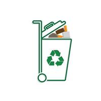 trash icon. waste in trash. recycling symbol. sustainability. reuse web icon, eco-friendly, used goods, green energy.jc vector