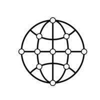 Optimization icon. Network Optimization. globe with connection lines. symbol for Process, automation, productivity678 vector