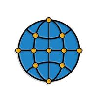Optimization icon. Network Optimization. globe with connection lines. symbol for Process, automation, productivity896 vector