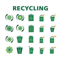 recycling icon set. Collection of sustainability, ecology, trash, etc. symbol for reuse, recycle, zero emission46 vector
