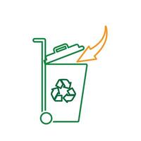 trash icon. throw away trash. recycling symbol. sustainability. reuse web icon, eco-friendly, used goods, green energy55 vector