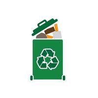 trash icon. waste in trash. recycling symbol. sustainability. reuse web icon, eco-friendly, used goods, green energy.c vector