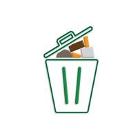 trash icon. waste in trash. recycling symbol. sustainability. reuse web icon, eco-friendly, used goods, green energy.4 vector