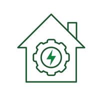 sustainable icon. green energy inside the house. energy source or resource office, eco-friendly energy, electricity symbol.w vector