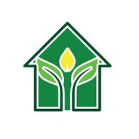 sustainable icon. house with plants. symbol, eco, reuse, recycle, zero emission, web.12 vector