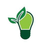 sustainable icon. green energy with light. energy source. resource office, eco energy, electricity symbol4 vector