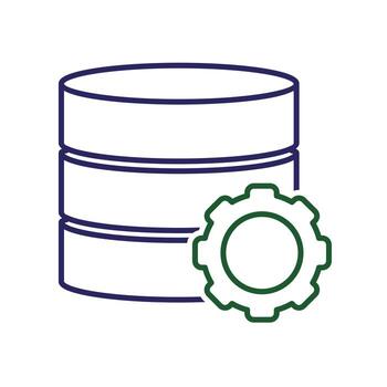 base de datos administración sistema icono ilustración vector