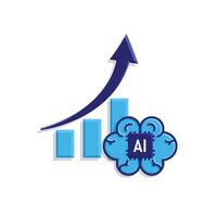 Ai and growth chart vector
