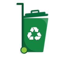 trash bin icon. recycling symbol. sustainability. reuse web icon. Isometric design style03253t. vector
