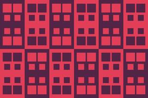 A pattern of red and purple buildings vector