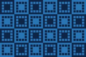 A blue and black pattern with squares vector