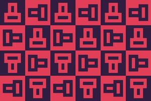 A red and black pattern with squares vector