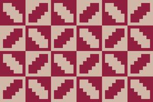 A red and beige pattern with squares vector