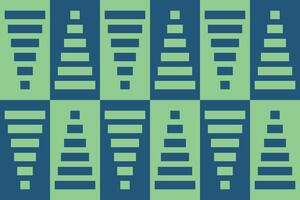 A pattern of green and blue squares with a line of white lines vector