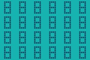 A blue and black pattern with squares on it vector