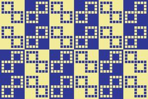 A blue and yellow checkered pattern vector