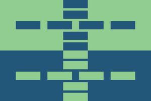 A cross with a green and blue background vector