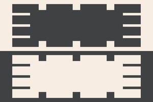 Two rectangular frames with black and white stripes vector