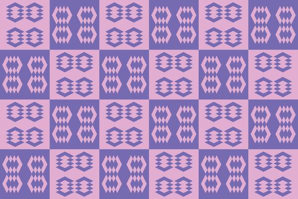 A purple and pink background with geometric shapes