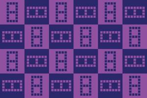 A purple and black checkered pattern with squares vector