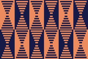 A pattern with orange and blue stripes vector