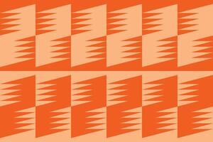 An orange and white pattern with triangles vector