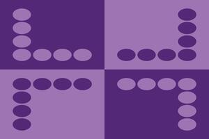 A purple square with dots on it vector