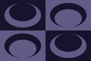 Four circles with different sizes on a purple background vector