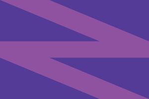 A purple and white striped background with a diagonal arrow vector