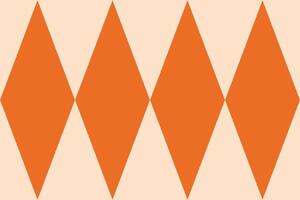 Orange and white diamond pattern vector