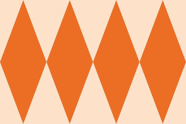 Orange and white diamond pattern