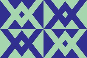 A green and blue geometric pattern with three squares vector
