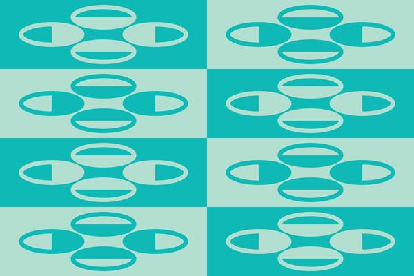 A pattern with circles and circles on it