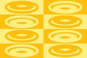 A yellow and white pattern with circles on it vector