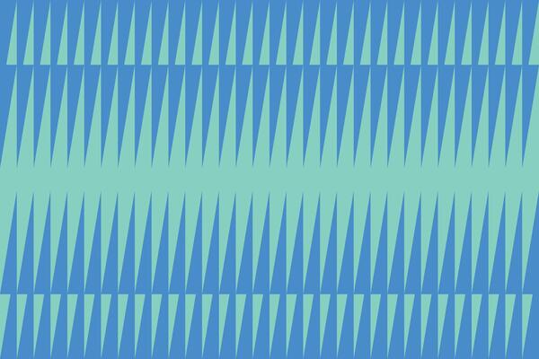 A blue and green striped background with diagonal lines