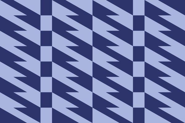 A blue and white chevron pattern