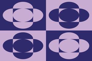A pattern of four circles in purple and blue vector